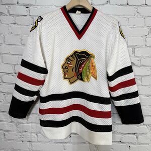 Vintage Chicago Blackhawks NHL‎ Hockey Jersey Size S 90s Stitched White